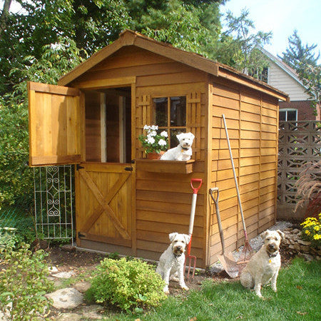 Organized garden shed